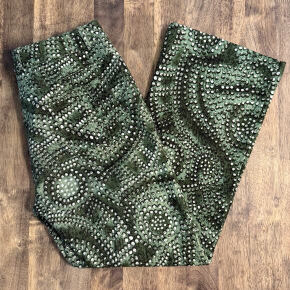 VTG MCM Pant St John Sport Marie Gray Hippie Boho Dot Pattern Ankle Women's 6 - Picture 8 of 10